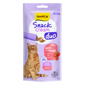 GIMCAT Cream Snack Duo Łosoś/Pomidor 6x15g