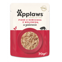 APPLAWS Cat Pierś z kurczaka z wołowiną w galaretce