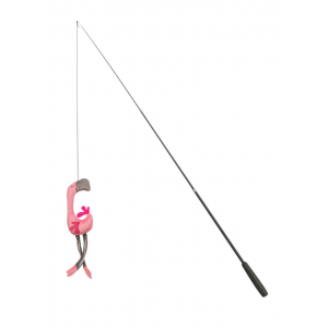 TRIXIE Teleskopowa wędka do zabawy flaming dla kota 42-106cm