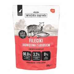 WIEJSKA ZAGRODA Fileciki Jagnięcina z łososiem 280g