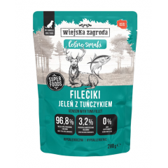 WIEJSKA ZAGRODA Fileciki Jeleń z tuńczykiem Leśne smaki 280g