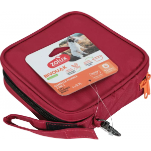 ZOLUX Składana miska 2w1 dla psa Bivouak 2x700 ml - czerwona