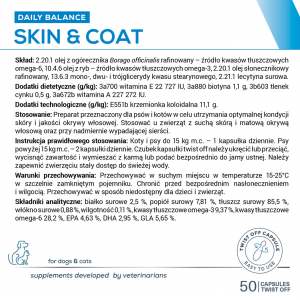 VETEXPERT Skin and Coat 50 kapsułek Twist Off