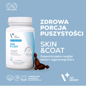 VETEXPERT Skin and Coat 50 kapsułek Twist Off