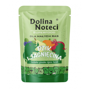 DOLINA NOTECI SUPERFOOD Karma mokra dla psów dzik i jagnięcina 100g
