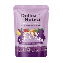 DOLINA NOTECI SUPERFOOD Mokra karma dla psów Królik i Jagnięcina 100g (saszetka)