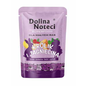 DOLINA NOTECI SUPERFOOD Mokra karma dla psów Królik i Jagnięcina 100g (saszetka)