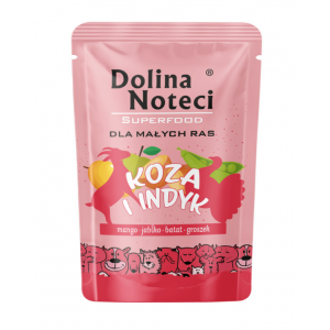 DOLINA NOTECI SUPERFOOD Mokra karma dla psów Koza i Indyk 100g (saszetka)