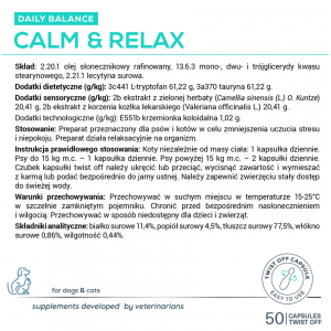 VETEXPERT Calm and Relax 50 kapsułek Twist Off