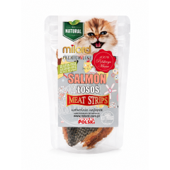 MILORD MEAT KOT Suszone Przysmaki - Paski z Łososia 40g