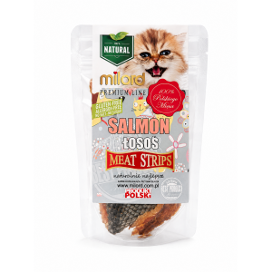 MILORD MEAT KOT Suszone Przysmaki - Paski z Łososia 40g