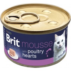 BRIT PREMIUM Cat Can with Poultry Heart 85g