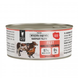 WIEJSKA ZAGRODA Handmade fillets Kurczak z wołowiną (dorosły) 70g