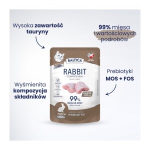 BALTICA NUTRACEUTIC Kot dorosły Kurczak z królikiem - saszetka 100g