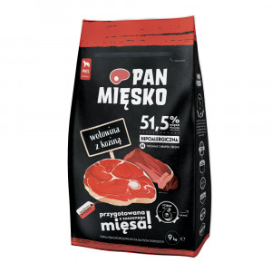 PAN MIĘSKO Wołowina z koziną - rozmiar chrupek: M (średni)