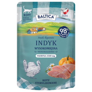 BALTICA SMAKI REGIONÓW Monobiałkowa mokra karma dla kota Indyk - saszetka 100g