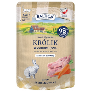 BALTICA SMAKI REGIONÓW Monobiałkowa mokra karma dla kota Królik - saszetka 100g 