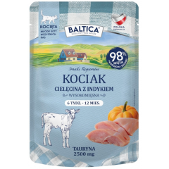 BALTICA SMAKI REGIONÓW mokra karma dla kociąt Cielęcina z indykiem - saszetka 100g