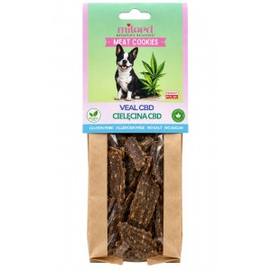 MILORD Meat Cookies - Suszone mięsne ciastka - Cielęcina z Konopią CBD 80g