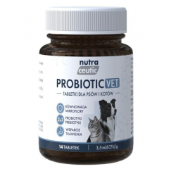 BALTICA Nutraceutic Probiotic VET - preparat probiotyczny dla psów i kotów - 14 tabletek