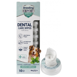 BALTICA Breeding Expert Dental Care Wipes 10 szt. - chusteczki do higieny jamy ustnej psa