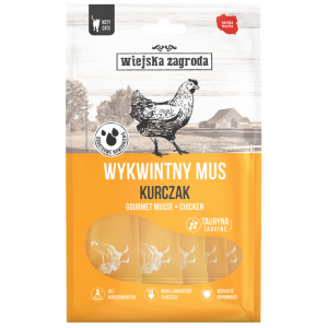 WIEJSKA ZAGRODA Przysmak dla kota Wykwintny mus Kurczak (adult) 6x15g