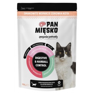PAN MIĘSKO Specjalne potrzeby dla kota Digestive and Hairball Control rozm. M