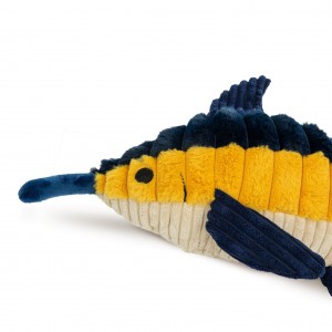 BARRY KING Zabawka pluszowa dla psa, Marlin z piszczałką, szeleszczący papier w środku, ok 66 cm