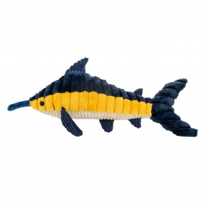 BARRY KING Zabawka pluszowa dla psa, Marlin z piszczałką, szeleszczący papier w środku, ok 66 cm