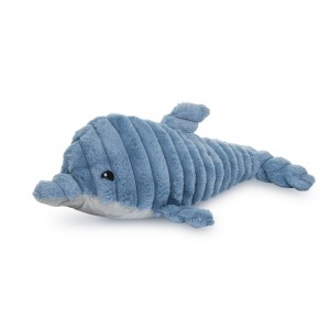 BARRY KING Zabawka pluszowa dla psa, Delfin z piszczałką, szeleszczący papier w środku, ok 66 cm