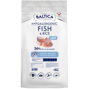 BALTICA NUTRACEUTIC Hypoallergenic Fish and Rice Light dla psów ras średnich