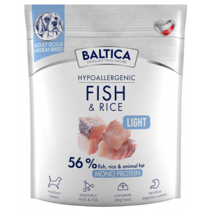 BALTICA NUTRACEUTIC Hypoallergenic Fish and Rice Light dla psów ras średnich